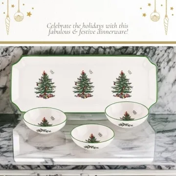 Spode Christmas Tree Serveware Set - Holiday Entertaining Essentials