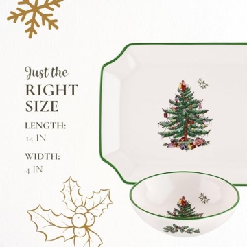 Spode Christmas Tree Serveware Set - Holiday Entertaining Essentials