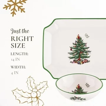 Spode Christmas Tree Serveware Set - Holiday Entertaining Essentials