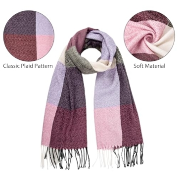 Plaid Shawl Wraps for Women - Winter Fashion