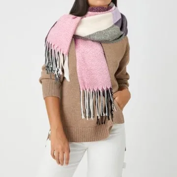 Plaid Shawl Wraps for Women - Winter Fashion
