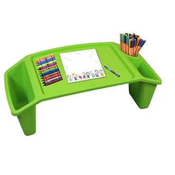 Basicwise QI003253G Kids Lap Desk Tray, Portable Activity Table, Green, 1 Piece
