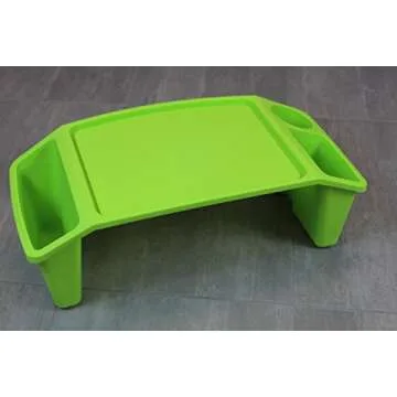 Basicwise QI003253G Kids Lap Desk Tray, Portable Activity Table, Green, 1 Piece