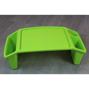 Basicwise QI003253G Kids Lap Desk Tray, Portable Activity Table, Green, 1 Piece