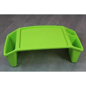 Basicwise QI003253G Kids Lap Desk Tray, Portable Activity Table, Green, 1 Piece