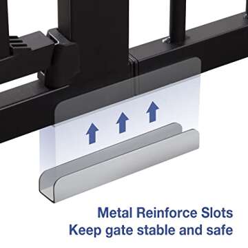 RONBEI Easy Step Baby Gate - Auto-Close Safety Gate