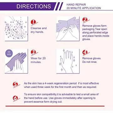 5 Pairs Hands Moisturizing Gloves, Hand Skin Repair Renew Mask Infused Collagen, Vitamins + Natural Plant Extracts for Dry, Aging, Cracked Hands (5 Pairs Hand mask)