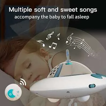 Eners Baby Crib Mobile with Music, Lights & Remote Control