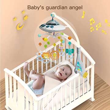 Eners Baby Crib Mobile with Music, Lights & Remote Control