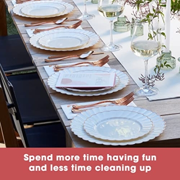 High-End Heavyweight Disposable Dinnerware for 25 Guests