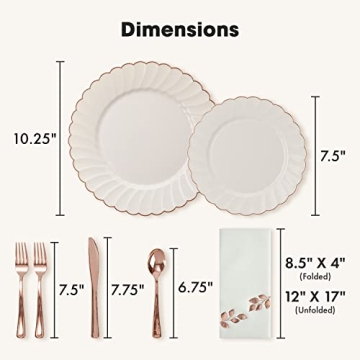 High-End Heavyweight Disposable Dinnerware for 25 Guests