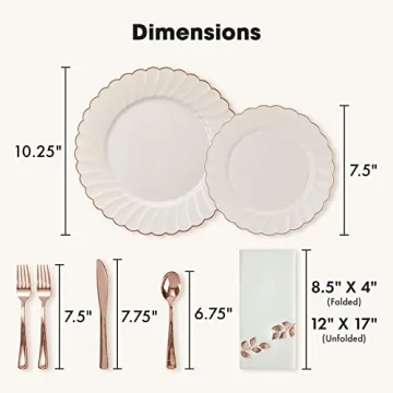 High-End Heavyweight Disposable Dinnerware for 25 Guests