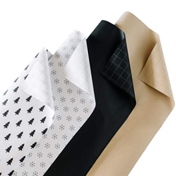 Elevate Your Gifts with Holiday Kraft Wrapping Paper Set