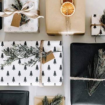 Elevate Your Gifts with Holiday Kraft Wrapping Paper Set