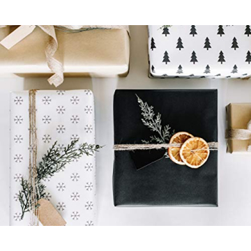 Elevate Your Gifts with Holiday Kraft Wrapping Paper Set