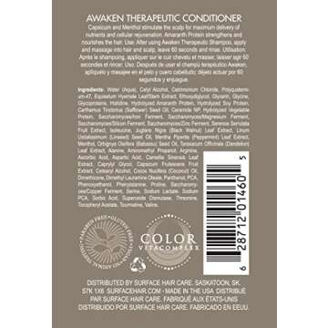 Surface Hair Awaken Kit: Shampoo, Conditioner, Scalp Elixir and Therapeutic Treatment - for Thinning Hair, Hair Loss and Thickening
