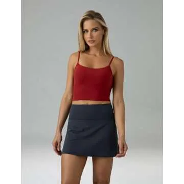 Colorfulkoala Women's Dreamlux Crop Tank Top - Adjustable Bra