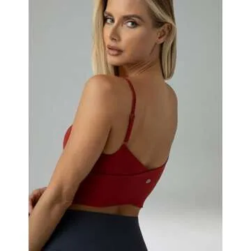 Colorfulkoala Women's Dreamlux Crop Tank Top - Adjustable Bra