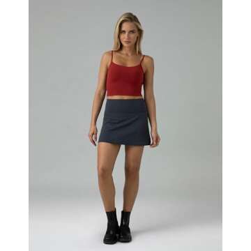 Colorfulkoala Women's Dreamlux Crop Tank Top - Adjustable Bra