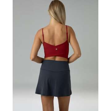 Colorfulkoala Women's Dreamlux Crop Tank Top - Adjustable Bra