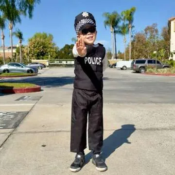 Jeowoqao Boy's Dress Up Costumes Set, Role Play Set 11pcs Dress Up Trunk Pirate, Chef, Construction ...