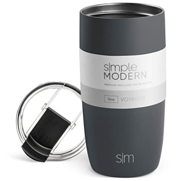 Simple Modern Travel Coffee Mug Tumbler | Insulated & Leakproof | 16oz | Voyager Collection