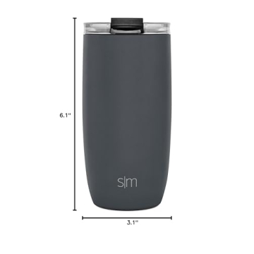 Travel Coffee Mug Tumbler - Insulated Stainless Steel - 16oz