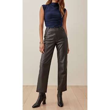 KAMISSY Cotton Sleeveless Mock Neck Crop Tops for Women Causal Ruched Summer Going Out Tank Tops Elegant Crop Vest Blue S