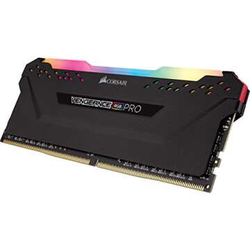 Corsair Vengeance RGB PRO 32GB (2 x 16GB) DDR4 3333MHz C16 XMP 2.0 Enthusiast RGB LED Lighting Memory Kit Black