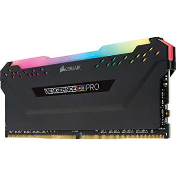 Corsair Vengeance RGB PRO 32GB (2 x 16GB) DDR4 3333MHz C16 XMP 2.0 Enthusiast RGB LED Lighting Memory Kit Black