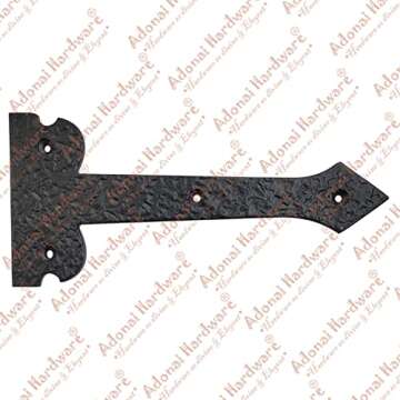 Adonai Hardware 8 Inch ''Agee'' Heavy Duty Antique Cast Strap False or Faux or Dummy Hinge Front (4 ...