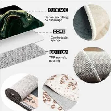 Abstract White Crackled Marble Texture Area Rug, Luxurious Black Gold Irregular Geometric Stripes Living Room Rugs, Large Machine Washable Non Slip Carpet for Bedroom Living Room 6' x 9'