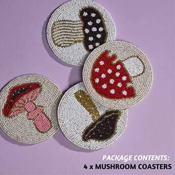 Folkulture Boho Coasters for Gifts - Elegant Table Decor