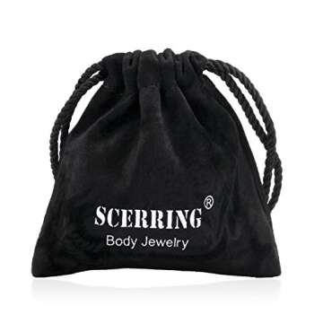 SCERRING 12PCS 14G Clear Acrylic Bioflex Industrial Barbell Cartilage Earring Retainer Body Piercing...