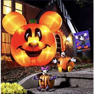 Pumpkin Mickey Inflatable: Disney Magic for Halloween Decor