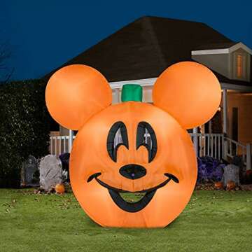 Pumpkin Mickey Inflatable: Disney Magic for Halloween Decor
