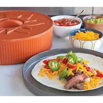 Nordic Ware Microwave Tortilla and Pancake Warmer, 10-Inch,Orange