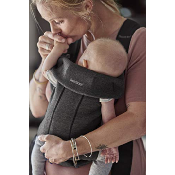 BabyBjörn Baby Carrier Mini, 3D Jersey, Charcoal Gray