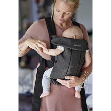 BabyBjörn Baby Carrier Mini, 3D Jersey, Charcoal Gray