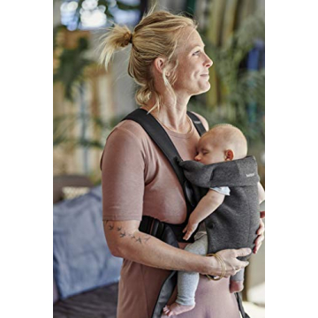 BabyBjörn Baby Carrier Mini, 3D Jersey, Charcoal Gray