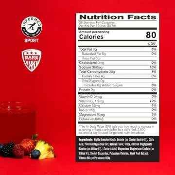 BARE PERFORMANCE NUTRITION, BPN G.1.M Go One More Sport, Endurance Training Fuel, Fruit Punch, Super...