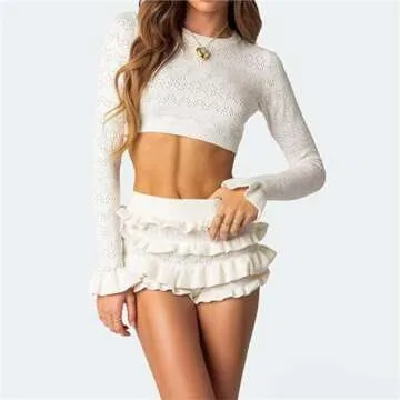 Chic Women Y2K Knit 2 Pieces Outfit Ideal for Any Occasion