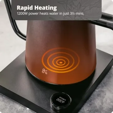 Greater Goods Gooseneck Kettle, 1200W Precision Control