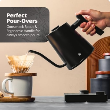 Greater Goods Gooseneck Kettle, 1200W Precision Control