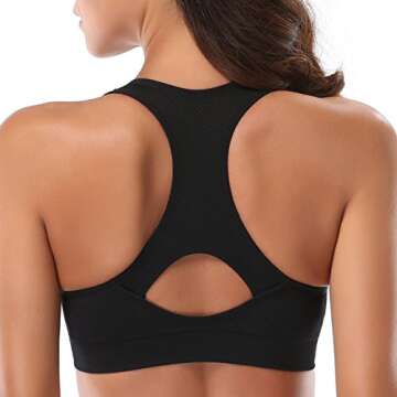 MIRITY Women's High Support Racerback Sports Bras Pack of 3