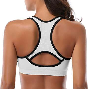 MIRITY Women's High Support Racerback Sports Bras Pack of 3