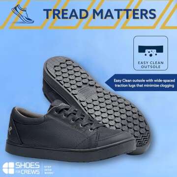 MOZO Women's Maven Food Service Shoe, Black, 9 B US