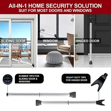 Heavy Duty Door Security Bar for Home & Travel