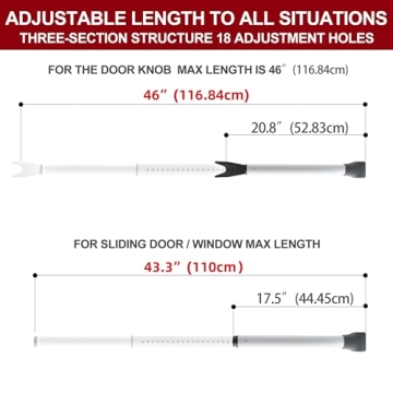 Heavy Duty Door Security Bar for Home & Travel