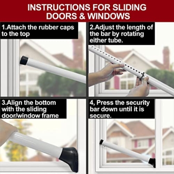 Heavy Duty Door Security Bar for Home & Travel